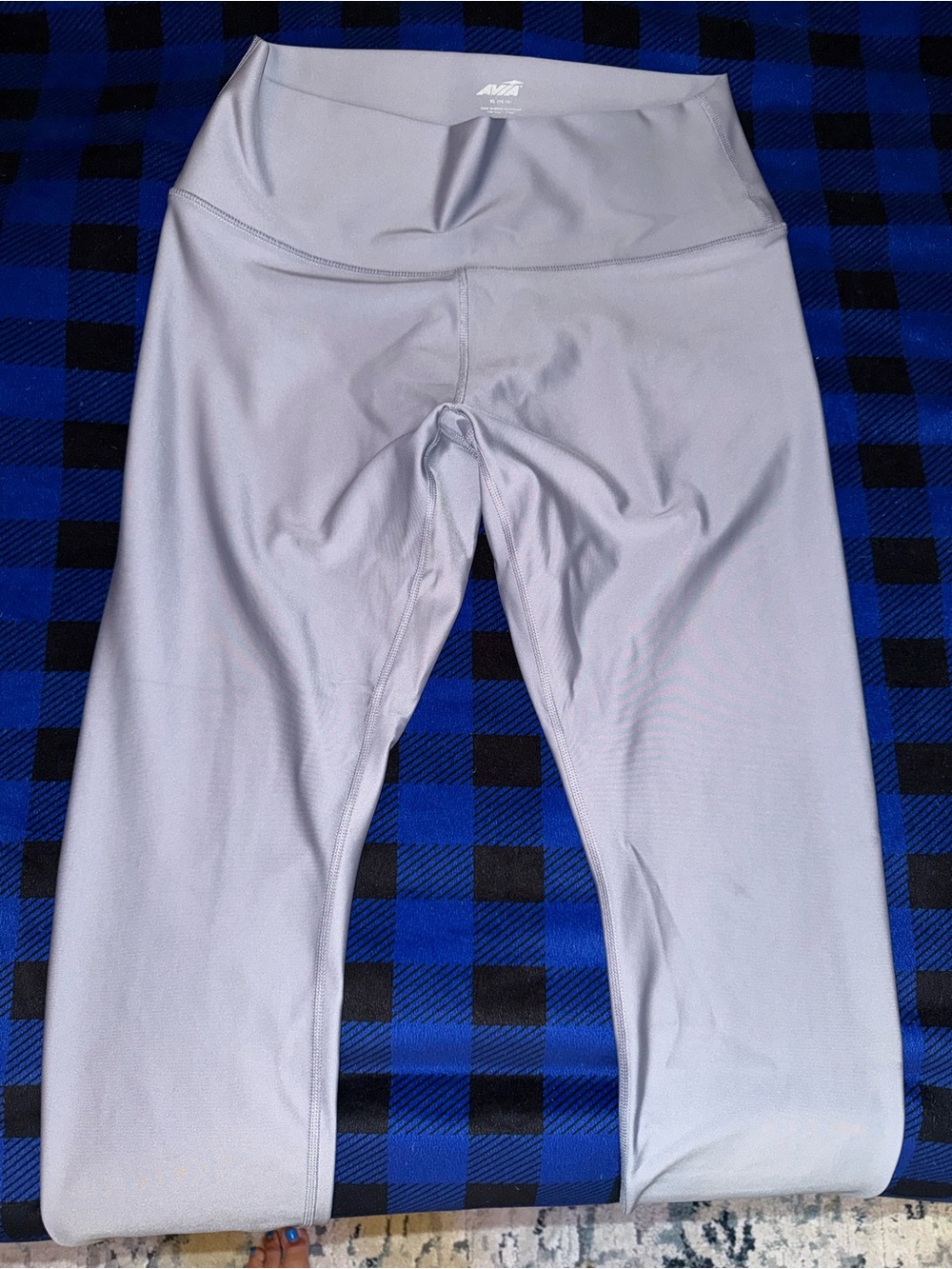 3 Pairs- Avia Light Gray womens' Active Leggings